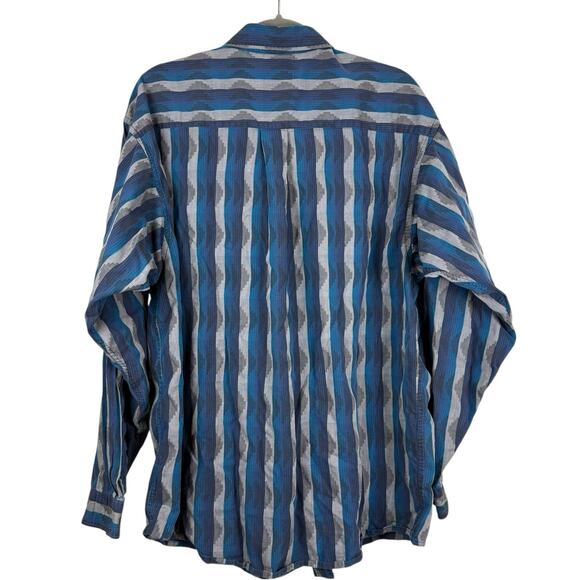 Patagonia Shirt Mens Large Button Up Southwest Striped Made In Portugal Vintage - Picture 8 of 11